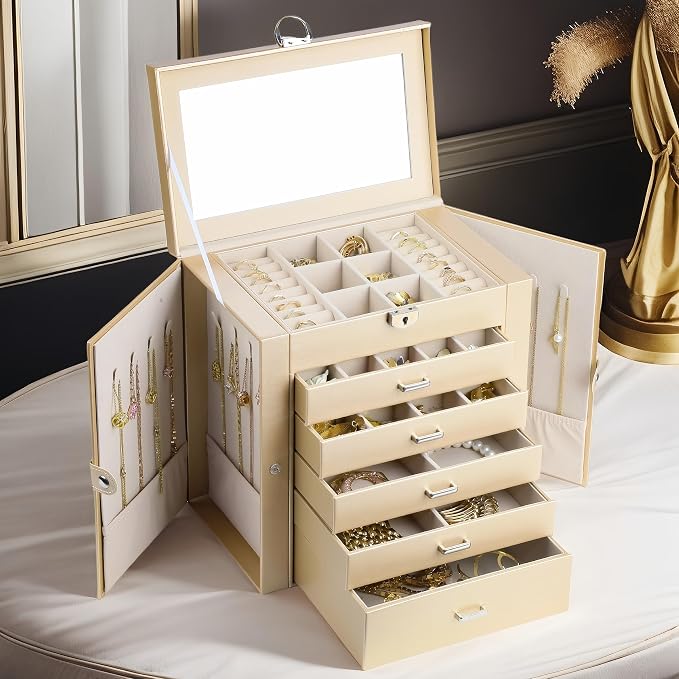 BOOVO Jewelry Box For women, 6 Layer Large Jewelry Organizer - Image 6