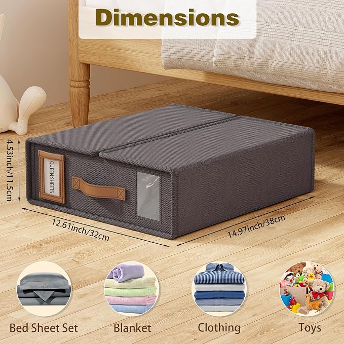 Bed Sheet Organizers and Storage – Foldable Linen Closet Organizers - Image 2