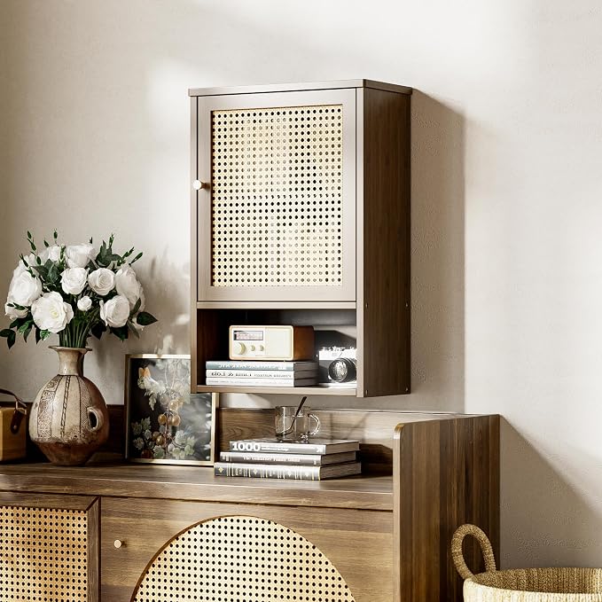 HITNET Bamboo Medicine Cabinet, Wall Mounted Bathroom Cabinet - Image 7