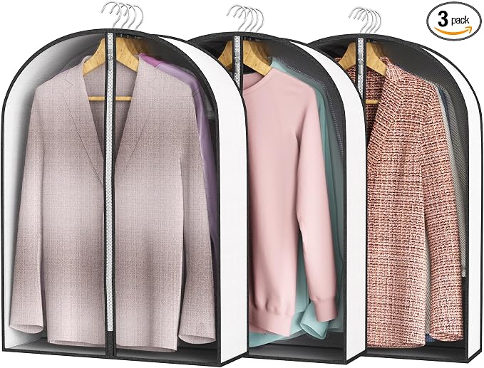 32” Garment Bags for Hanging Clothes 4” Gusseted - by Liuoud