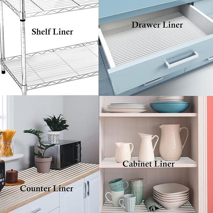 Shelf Liners for Kitchen Cabinets Non Adhesive 24 Inch Wide X 20 Ft Clear Non - Image 5