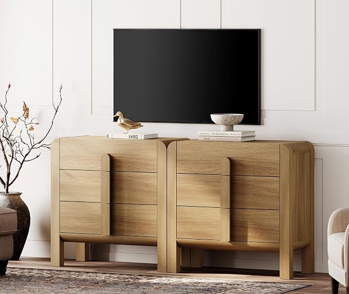 WAMPAT 6 Drawer Dresser for Bedroom, 2 in 1 63" Wide Mid Century Modern Wide - Image 4