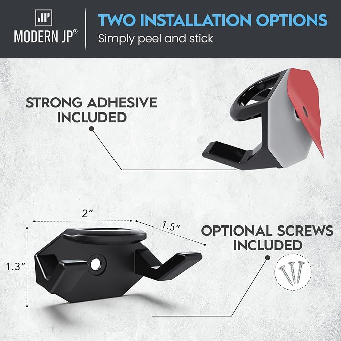 Modern JP Adhesive Hat Hooks for Wall - Image 3