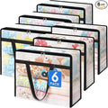 BlissTotes 6 Pack Clear Clothes Storage Bags, Moving Bags, Foldable Blanket by BlissTotes