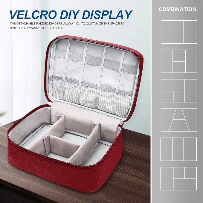 SELLYFELLY Electronics Organizer Travel Universal Cable Organizer Bag - Image 8