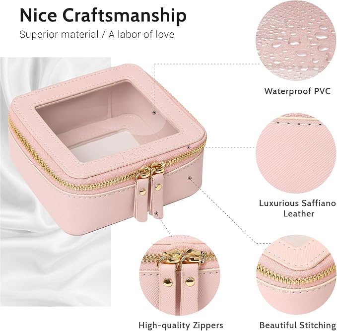 Aveniee Mini Clear Makeup Bag, Small Cosmetic Bags Travel Toiletry Pouch - Image 3