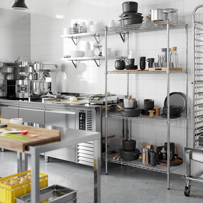 21" Deep x 36" Wide x 74" Height Wire Shelving Kit | 4-Tier | NSF Commercial - Image 6