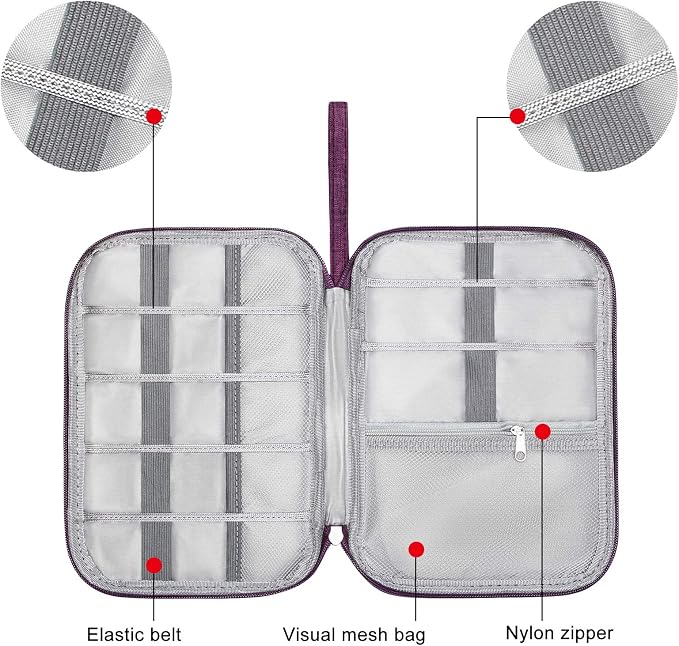 SELLYFELLY Travel Electronics Organizer Portable Cable Organizer Bag - Image 4