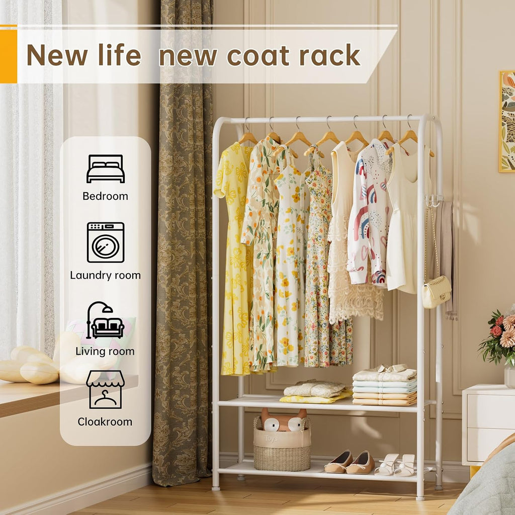 Clothes Garment Coat Rack Drying Clothing Racks Metal Freestanding for