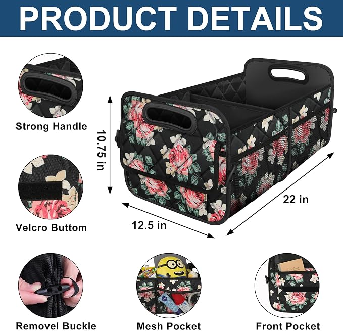 Deosk Car Trunk Organizer for SUV, Car Organizers and Storage - Image 3