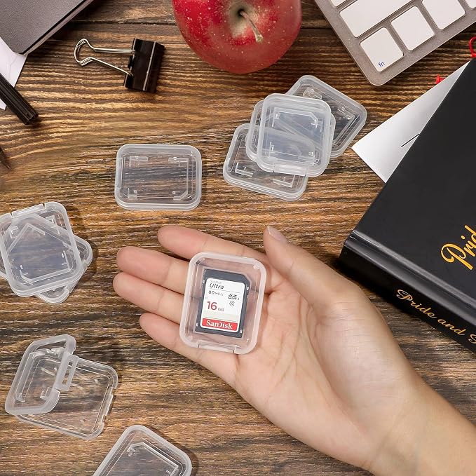 NUOMI 15Pcs SD/SDHC Memory Card Case Holder, Standard SD Plastic Storage Boxes - Image 5