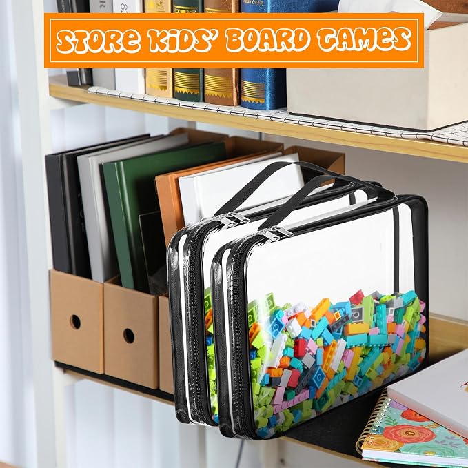 Sanwuta 6 Packs Toy Storage Bags, PVC Organizing Case Bags - Image 4