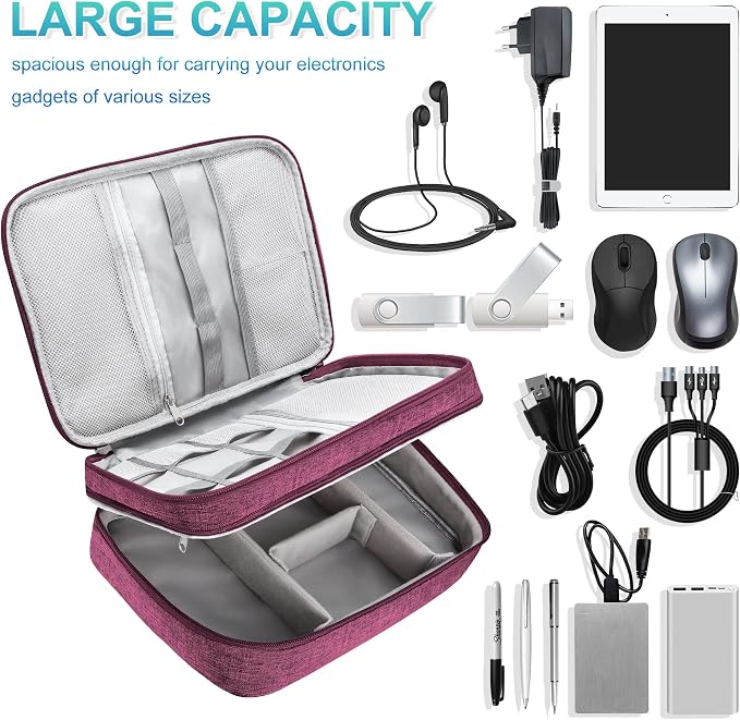 CILLA Electronics Organizer Travel, Travel Cord Organizer Case, Compact - Image 7