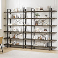 Bookshelf Set, Heavy Duty 6-Tier Industrial Bookcase, 120lbs Shelf Capacity by OtterOasis