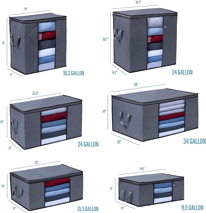 VENO 3 Pack Medium Clothes Storage Bag Organizer - Image 5