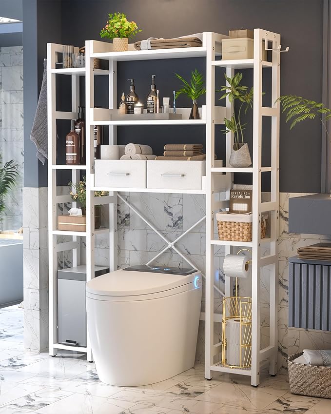 Over The Toilet Storage with 2 Drawers - Image 2