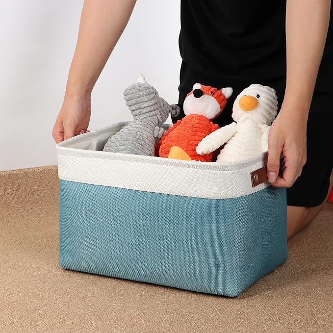 DULLEMELO Storage Baskets for Shelves, Fabric Collapsible Rectangular Storage - Image 7
