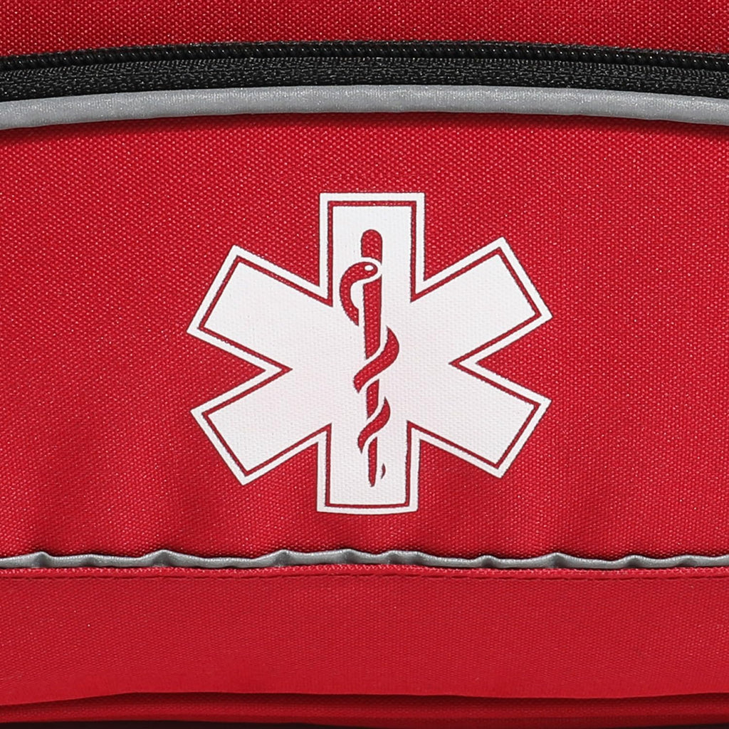 Empty Red First Responder Bag On Call Trauma Bag EMT First Aid Carrier