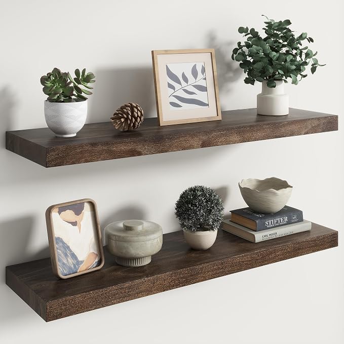 RICHFOCUS Elm Floating Shelves for Wall by Unknown