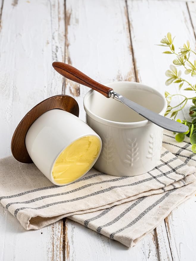 Butter Crock, Ceramic Butter Dish - Image 5