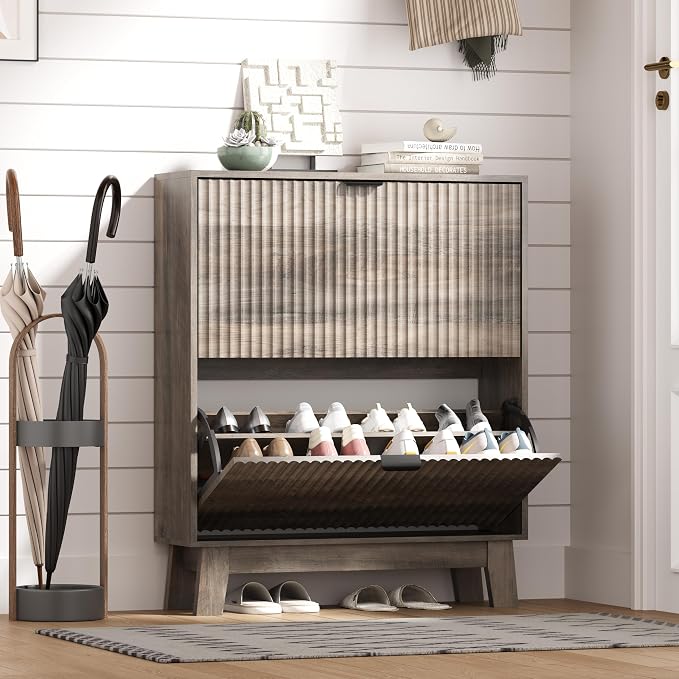 Shoe Cabinet Storage for Entryway by HUANLEGO