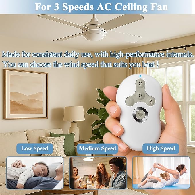 Universal Ceiling Fan Remote Control Kit, Replacement - Image 3
