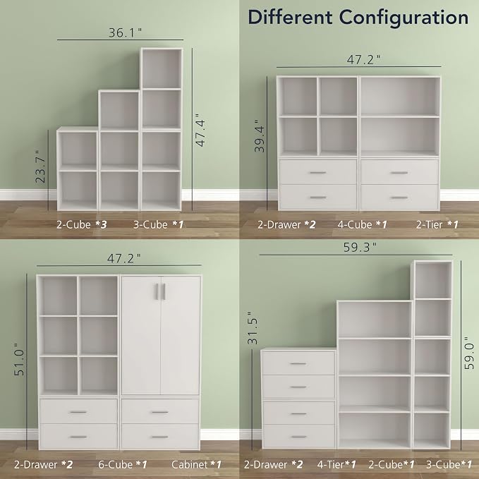 Homes: Inside + Out Apexa 2-Drawer Wooden Stackable Storage Drawers, Small Food - Image 7