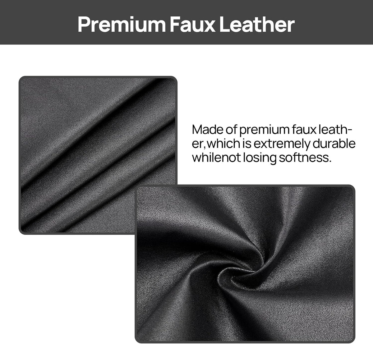 Teniux Remote Control Holder Faux Leather Armrest Organizer with 6