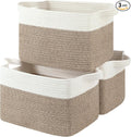 Storage Baskets for Organizing, Woven Baskets for Shelves, Rectangle Decorative by OIASKET