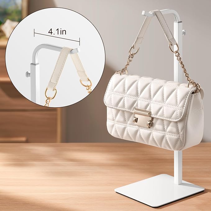 pickpiff 3 Pack Purse Holder Handbag Display Stand: White Hanger Rack - Image 4