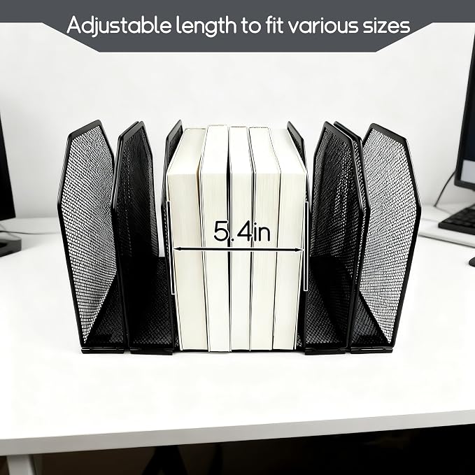 Adjustable Desk File Organizer, Detachable Office Folder Organizer, Compact - Image 3