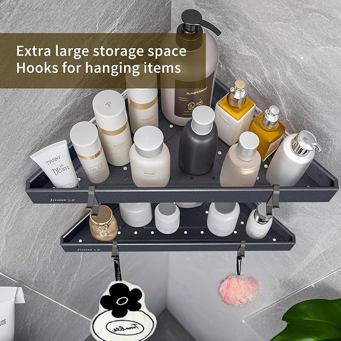 2-Tier Corner Shower Shelves - Image 3
