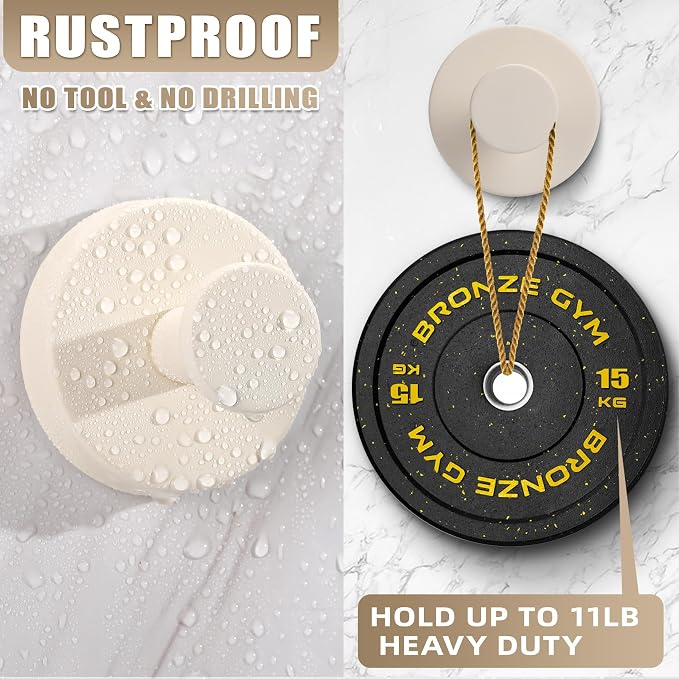 Suction Cup Hooks for Shower No-Drill Bathroom Hooks for Towels, Loofah - Image 2