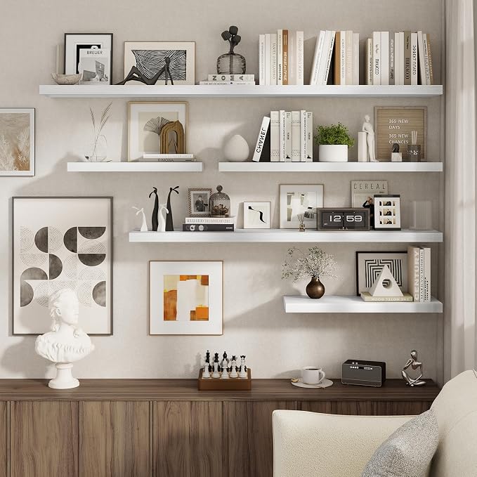72 Inch Floating Shelves 2 Pack, 8 Inch Deep Floating Shelf Wall Mounted - Image 6