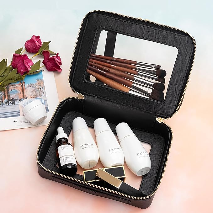 Aveniee Clear Makeup Bags, Double Layer Cosmetic Bags - Image 4