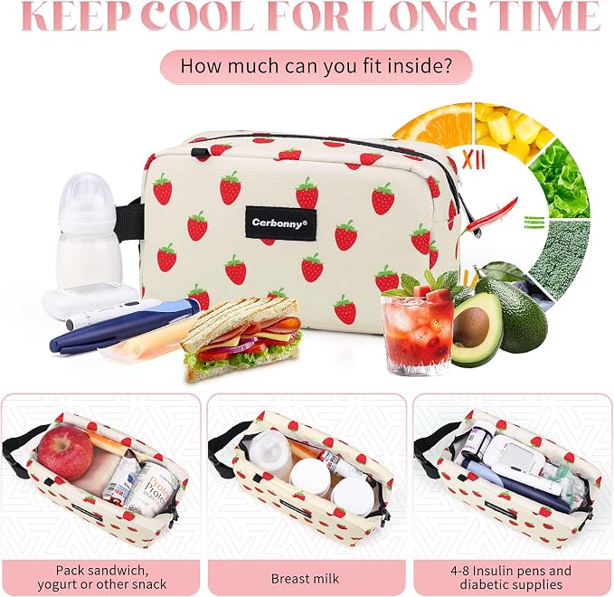 Cerbonny Small Cooler Bag Freezable Lunch Bag - Image 4
