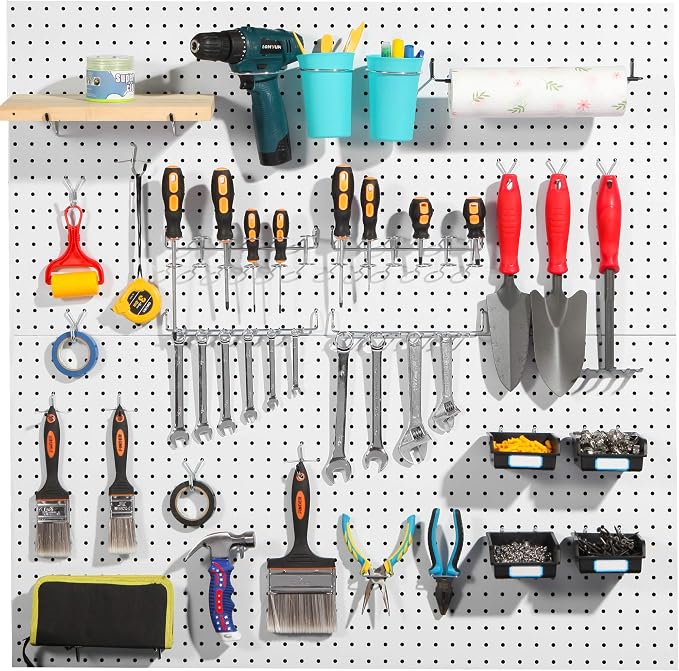 FRIMOONY Pegboard Hooks, with Bins, Peg Locks, - Image 7