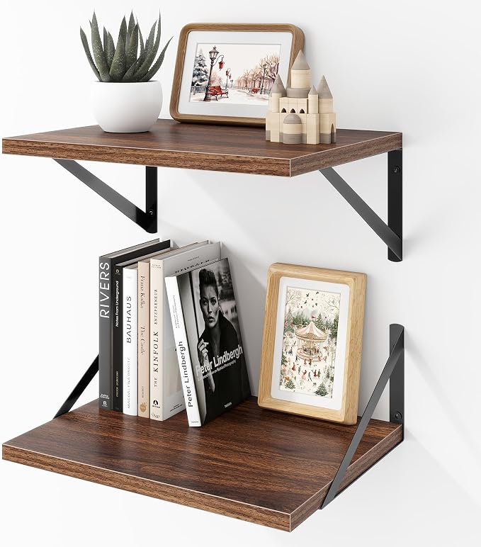 Deep Floating Shelves Wall Mounted, Living Room, Office by Acovy