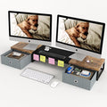 Dual Monitor Stand Riser with 2 Drawers by Mexin