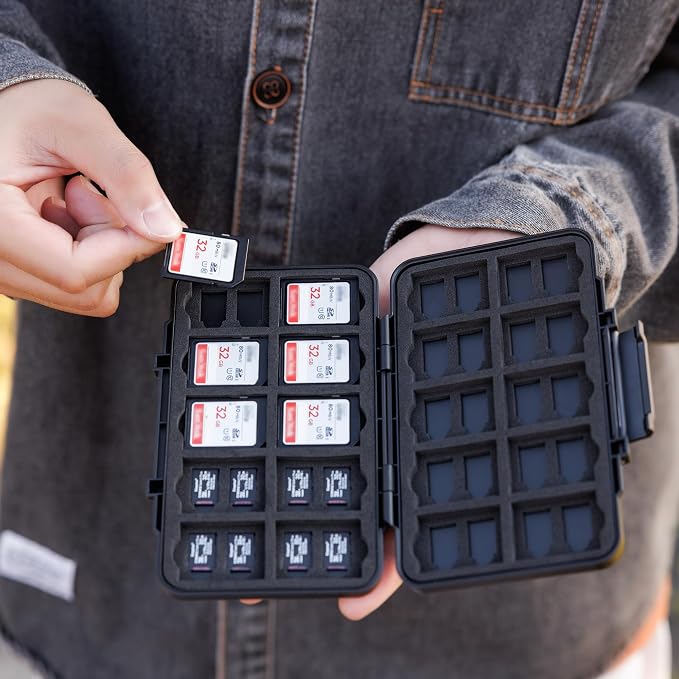 60 Slots Memory Card Case for 20 SD and 40 TF Cards, Compact Size & Portable SD - Image 7