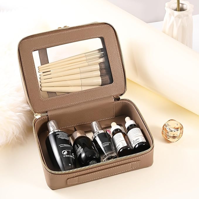 Aveniee Large Clear Makeup Bags, Double Layer Cosmetic Bags - Image 4