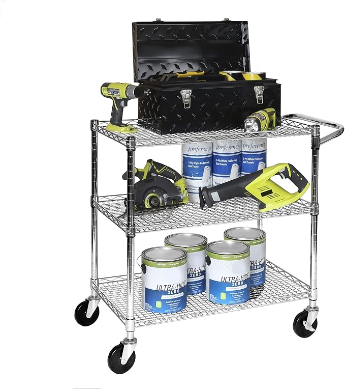 Seville Classics UltraDurable NSF Commercial Heavy Duty Metal Rolling Utility - Image 8