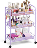 TOOLF 3-Tier Metal Rolling Cart, Mesh Wire Easy Assemble Utility Cart, Storage by TOOLF