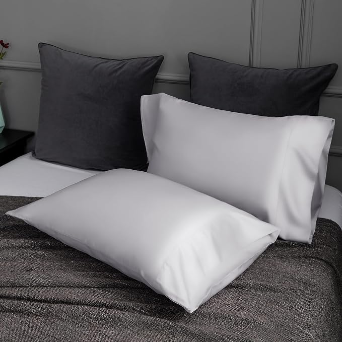 TELUS Pillow Cases Queen Size 2 Pack, Bamboo Rayon & Lyocell Pillowcase - Image 7