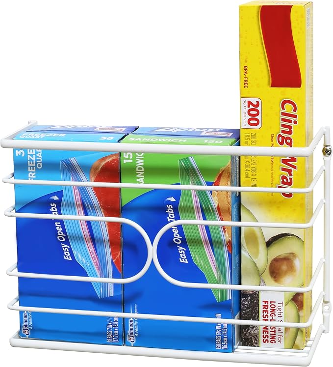 Deco Brothers Wall Mount Kitchen Wrap Organizer Rack - Image 5