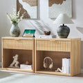 LEYAOYAO 31" Wide Fluted Nightstand Set of 2 by LEYAOYAO-Findtheshiningpointofyourideallife%EF%BC%81