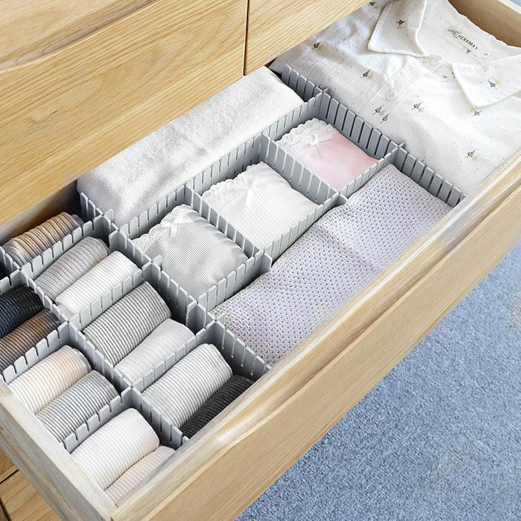 acDesign 40Pcs Drawer Dividers, Adjustable Drawer Organizer for Socks