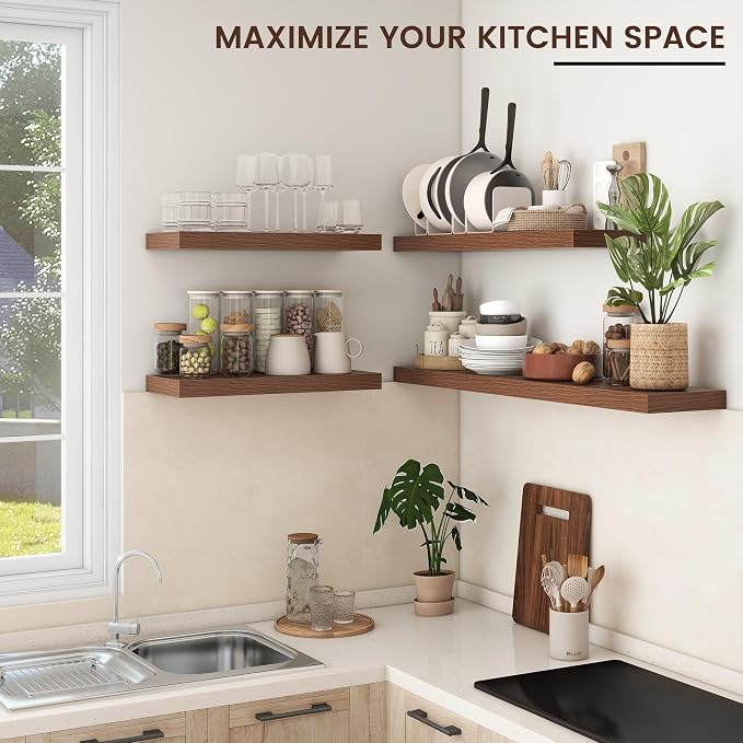 Floating Shelves for Wall, Engineered Wood Wall Shelves - Image 7