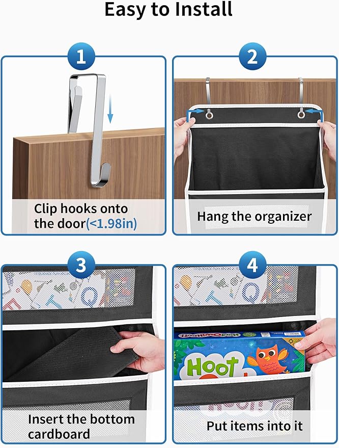 JARLINK 2 Pack Over The Door Organizer Storage, 5 Shelf Hanging Door Organizer - Image 7