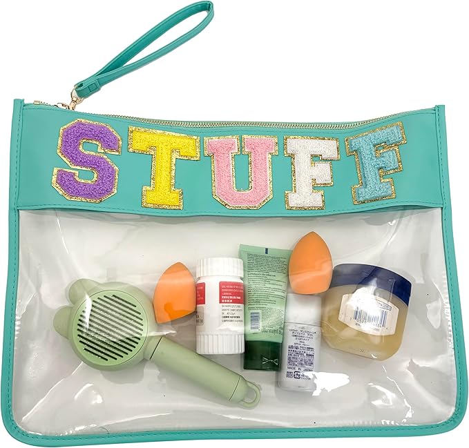 TopTTanBo Chenille Letter Clear Bag Purse Multi-purpose Transparent Waterproof by TopTTanBo